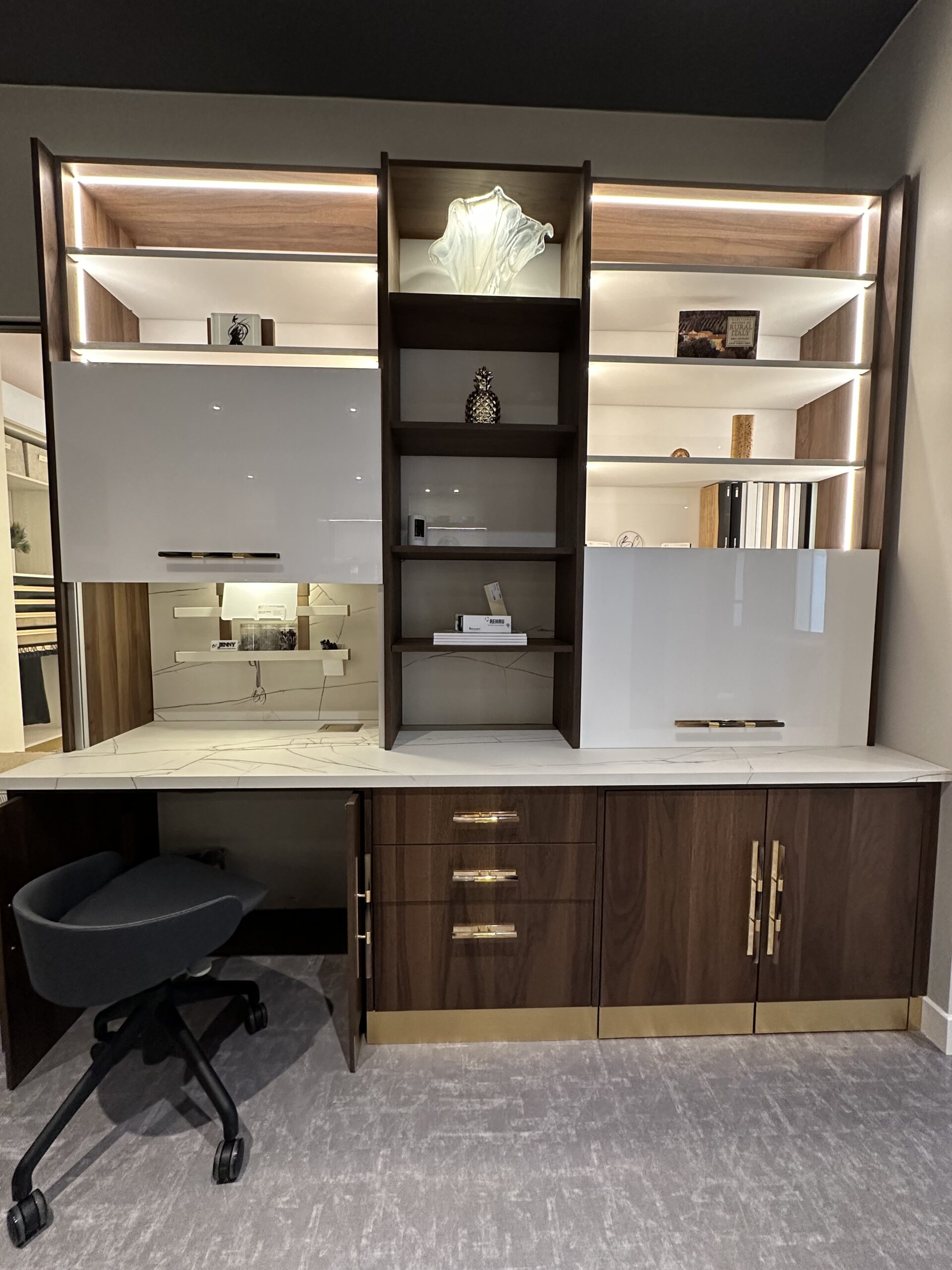 Custom Home Office at Bespoke Closets & Organized Spaces luxury design studio